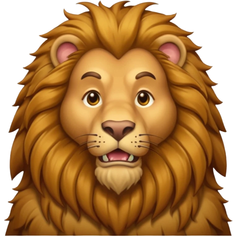 Cowardly Lion from The Land of Oz with golden brown fur emoji