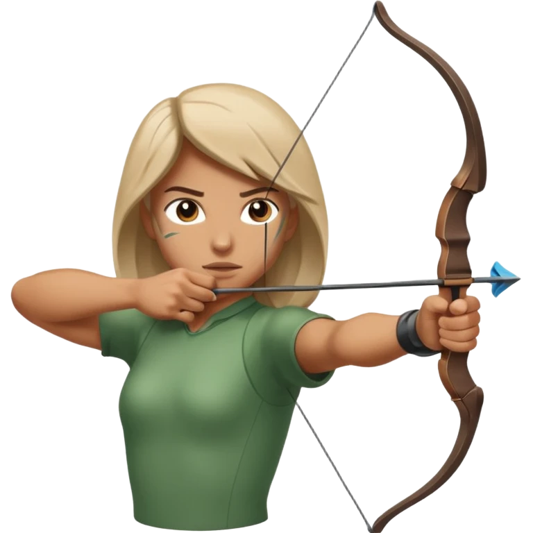 Blind archer aiming emoji
