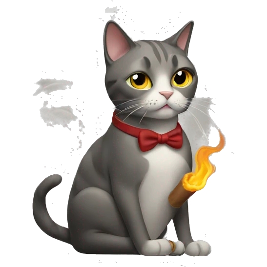 cat smoking emoji