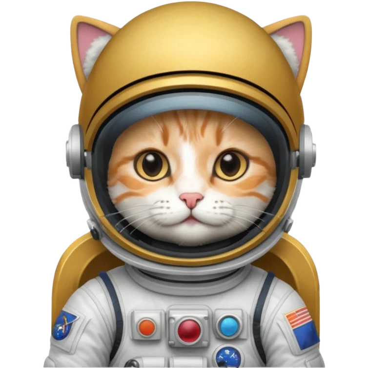 closed Astronaut rides cat emoji