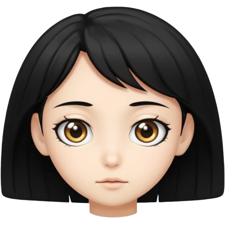 Siyah saçli anime karakteri emoji