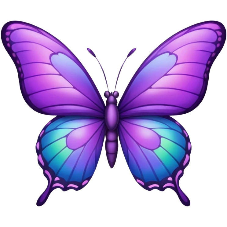 Purple butterfly in emoji emoji