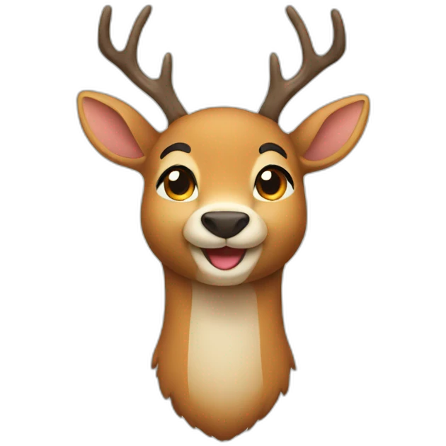deer smiling emoji