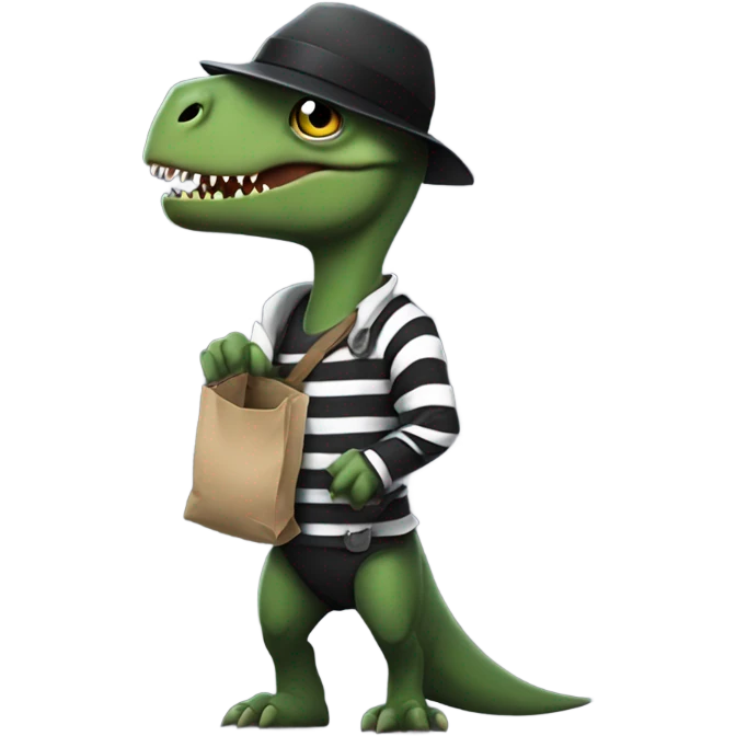dinosaur robber emoji