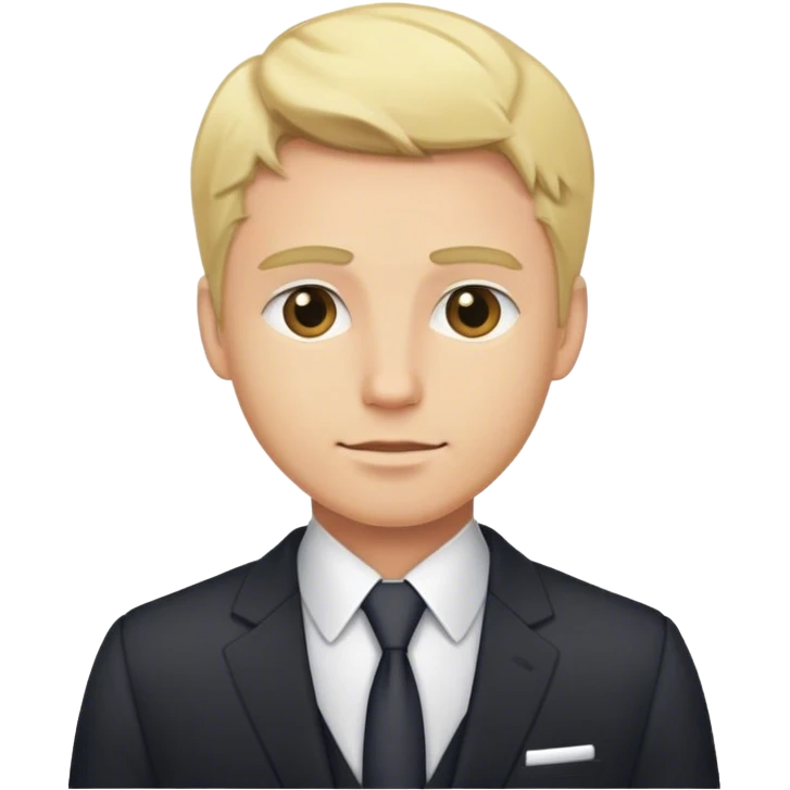Mec en costume et blond  emoji