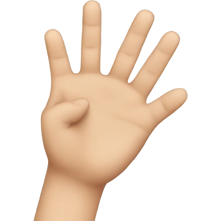 Hands number with finger emoji