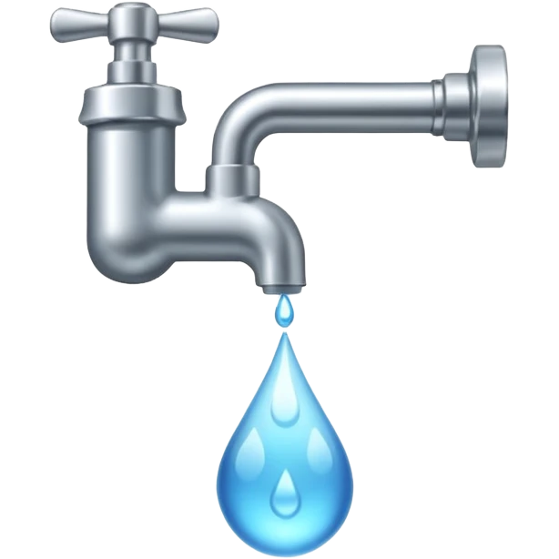 water flows from the tap emoji