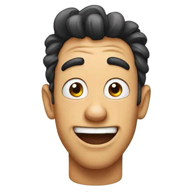 Goofy face emoji