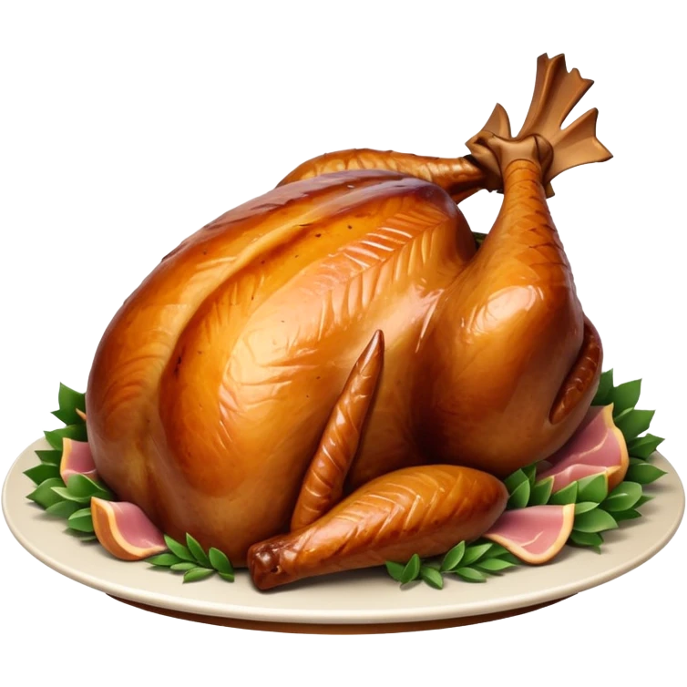 Christmas Roast potato and turkey and ham  emoji