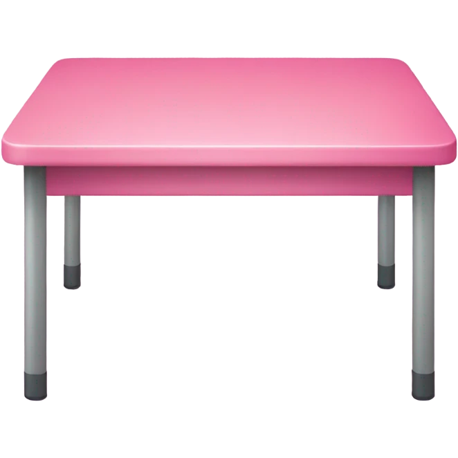 Pink school table emoji