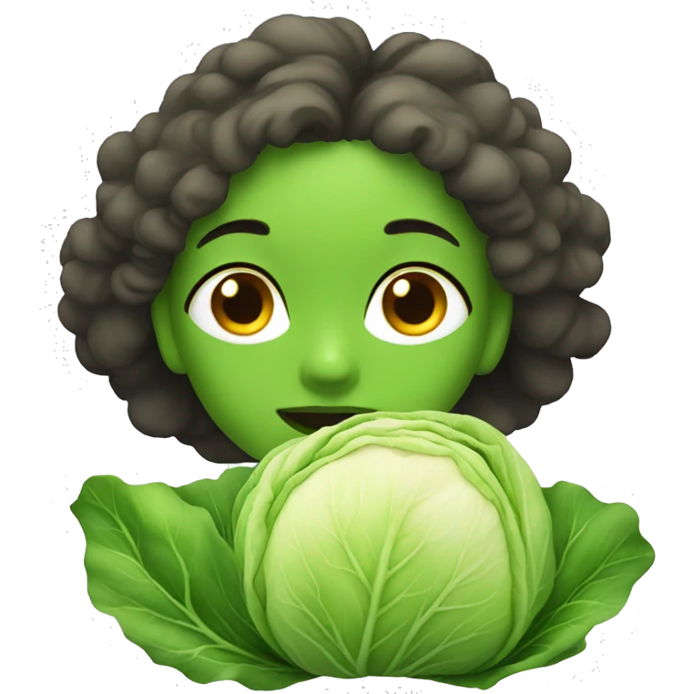 cabbage girl emoji