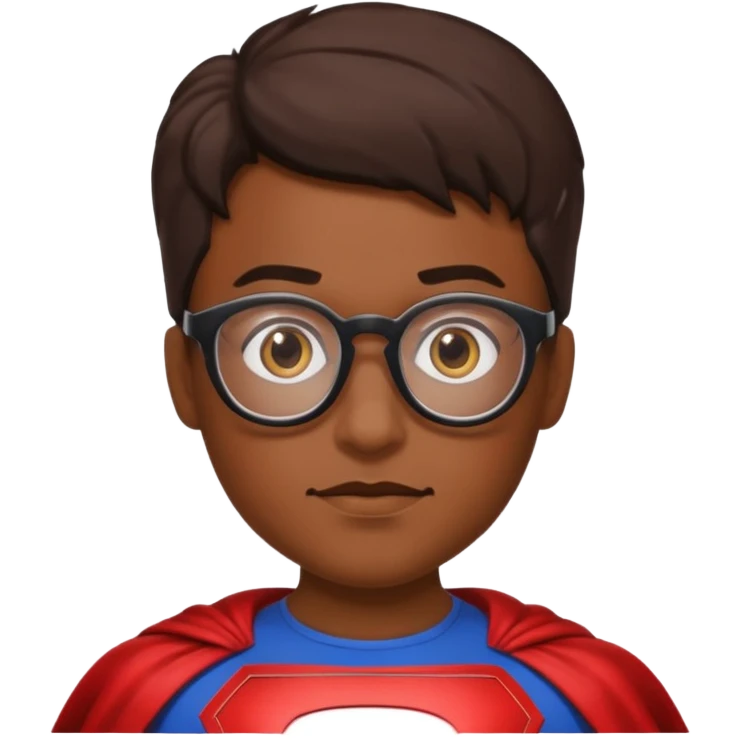 Glasses-Wearing super Heroe emoji