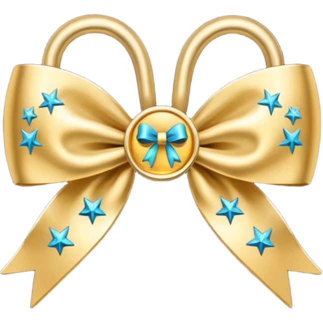 bow hair ornament in horoscope style emoji
