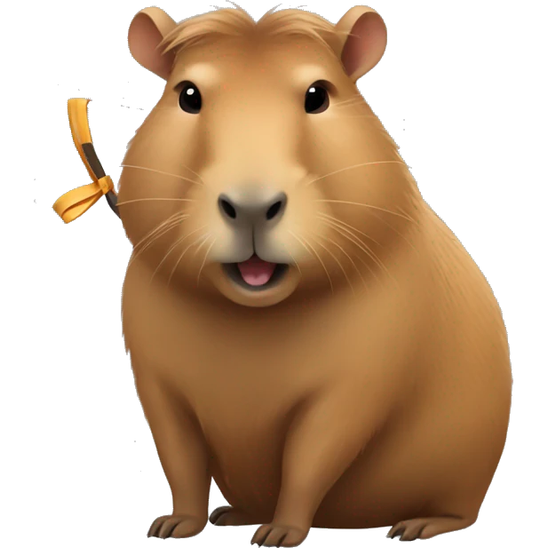 capybara with bow emoji