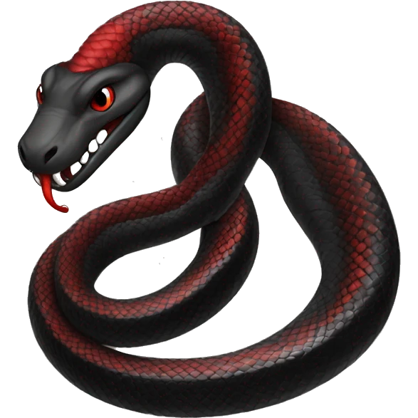 Black and red gothic snake emoji