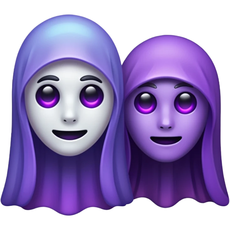 glitter cian and purple phantom emoji