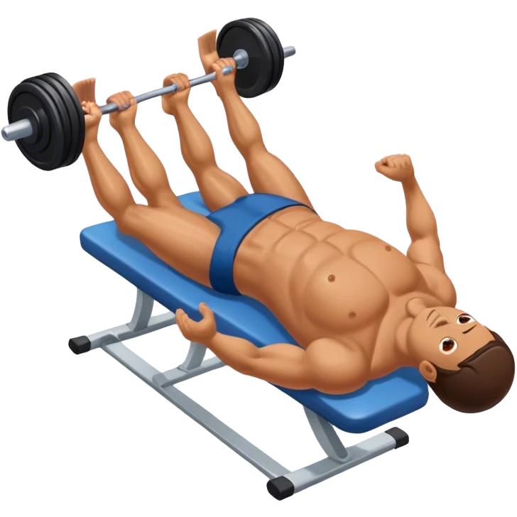 guy lying pec deck fly exercise emoji