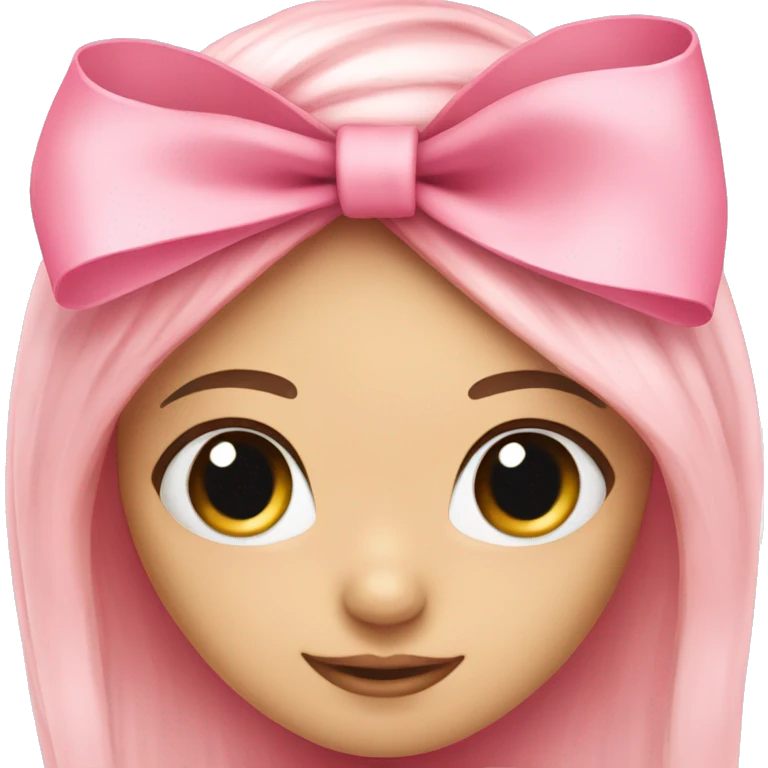Cute  girly pink bow  emoji