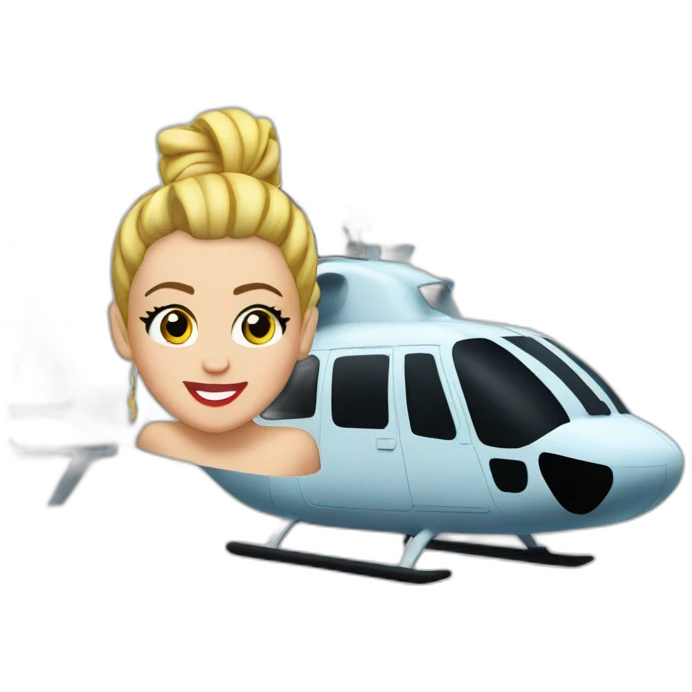 miley cyrus hanging from an helicopter emoji