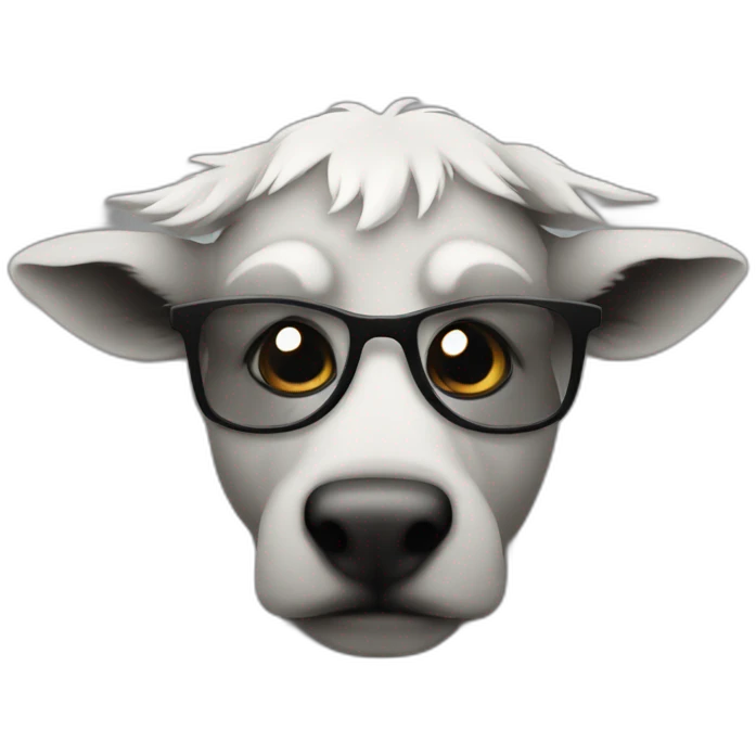 ziege in schwarz emoji