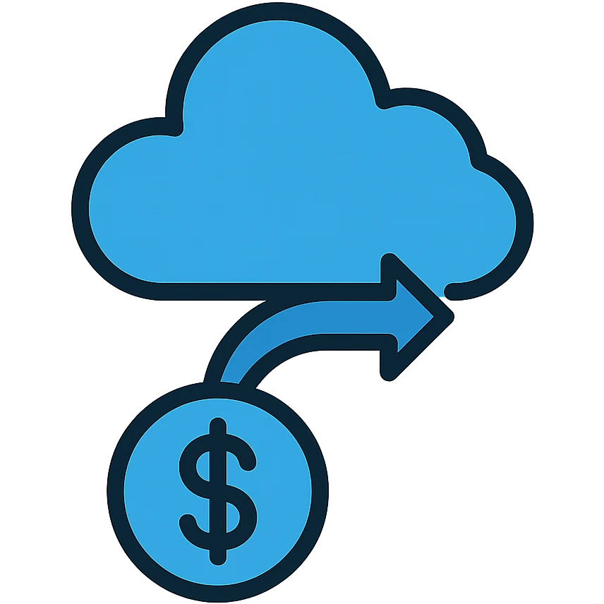 Pay-as-you-connect icon, modern, shades of blue emoji