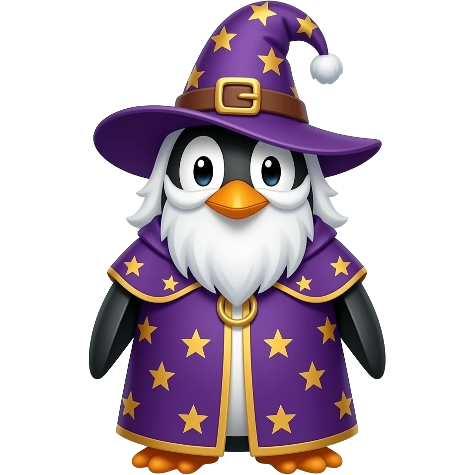 Penguin Wizard emoji