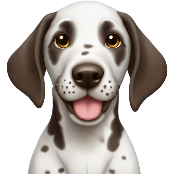 puppy german pointer smiling emoji
