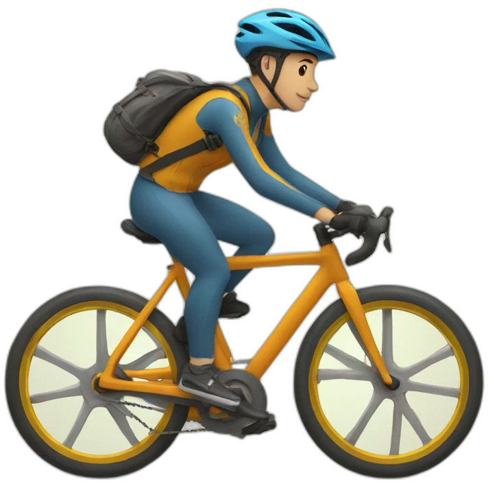Bicycle rider in fall emoji