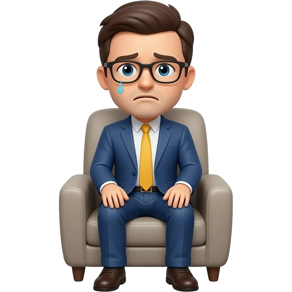 หนังอยู่บนเก้าอีทำหน้าผิดหวังเศร้าๆ emoji