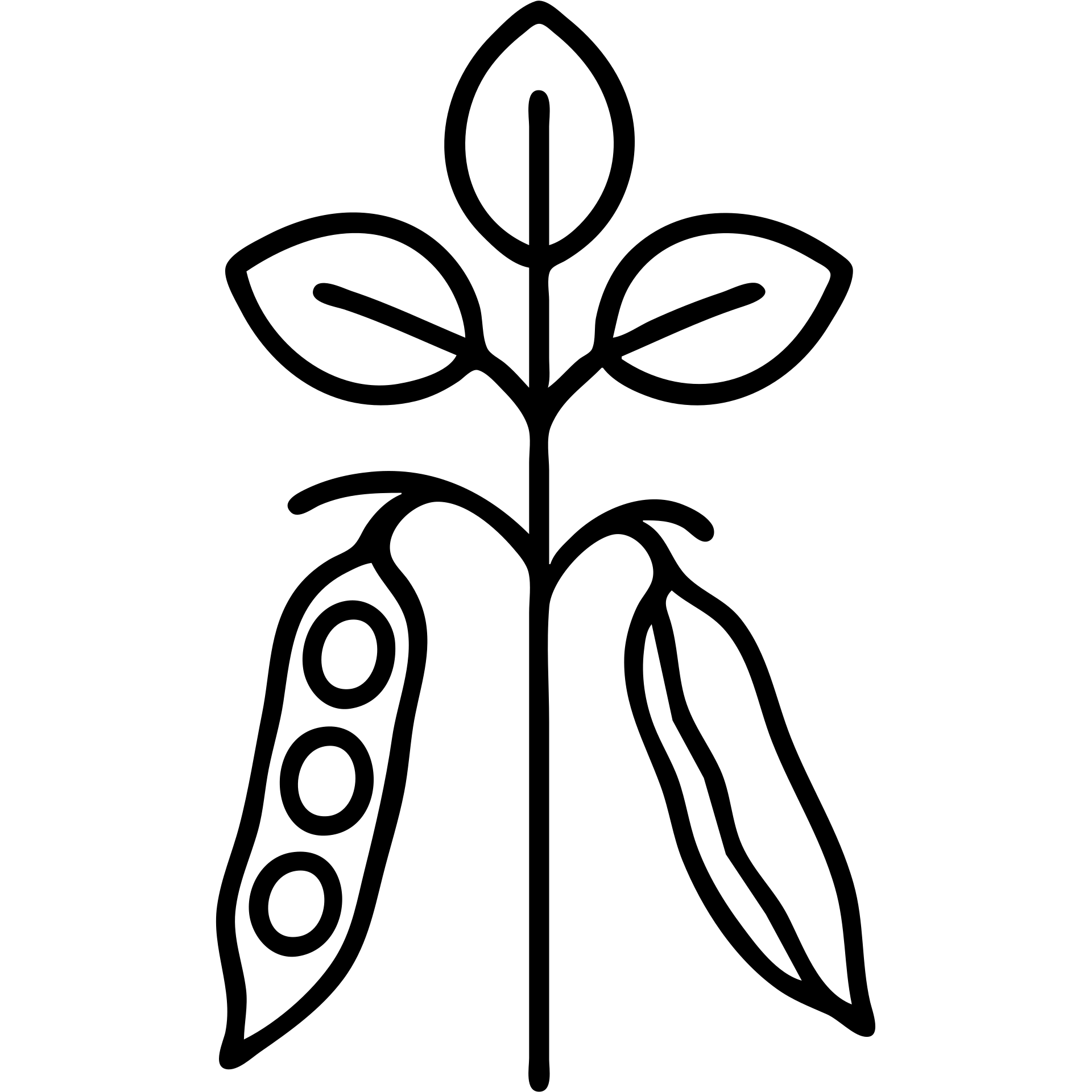 outlined icon of a pigeonpea plant showing leaves and pods emoji