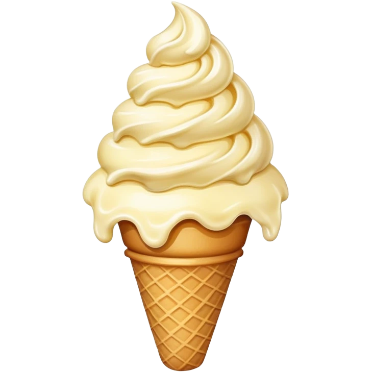Vanilla ice cream cone  emoji