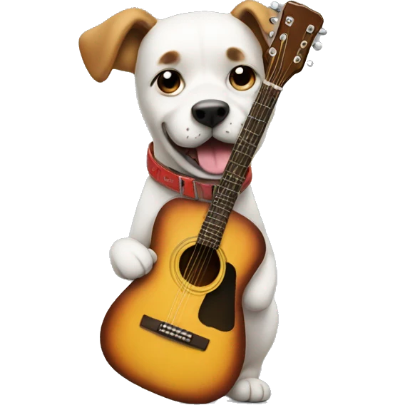 Dog with a guitar  emoji