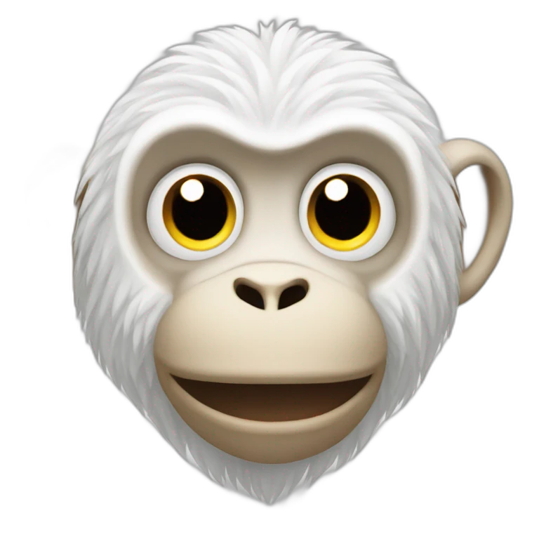 white monkey ball emoji