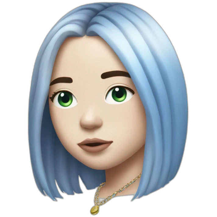 Billie eilish chanteuse 2018 cheveux bleus emoji
