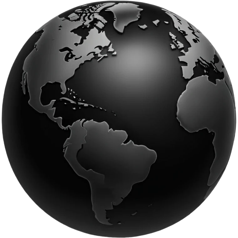 Silhouette of a  globe emoji