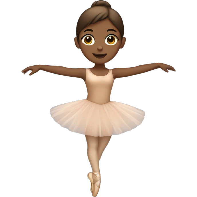Brown ballerina emoji