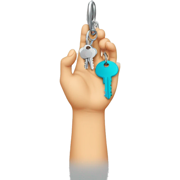Hand with keys emoji