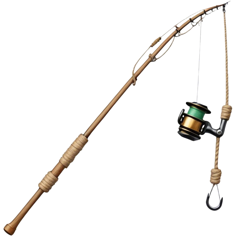 homemade  fishing rod emoji
