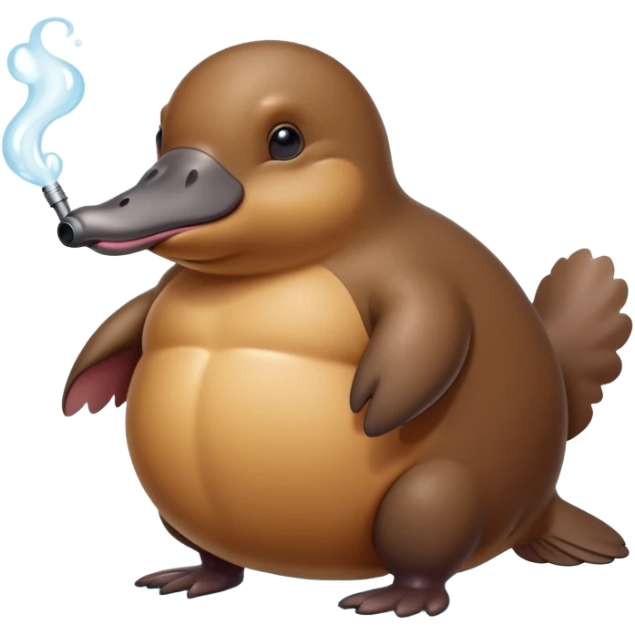 Fat platypus with huge vape  emoji