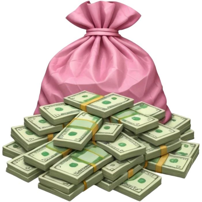 Falta dinero (color rosa) emoji