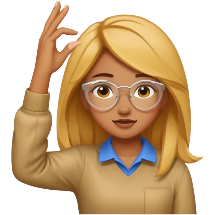 girl dabbing emoji