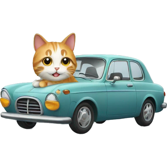 cat with car emoji