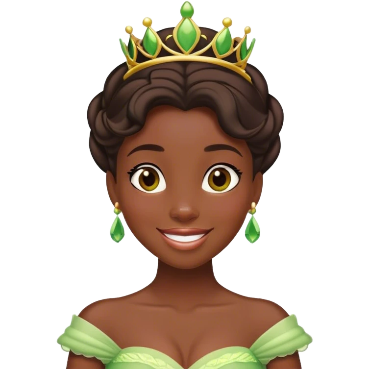 Princess Tiana in love emoji