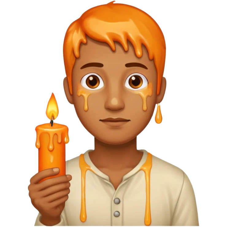  man holding candle emoji