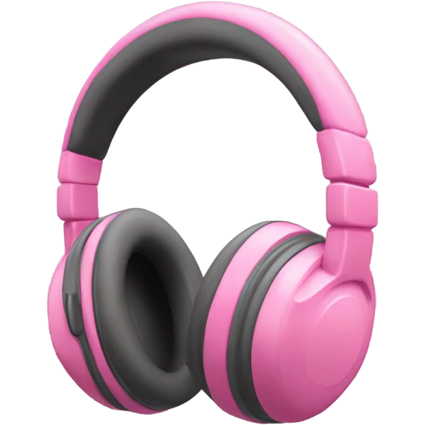 Pink headphones  emoji