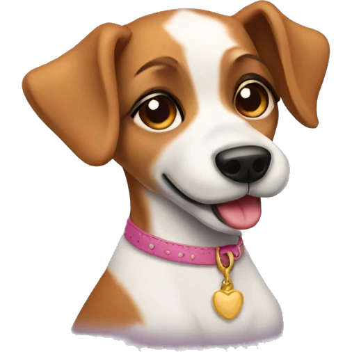 Coquette dog emoji