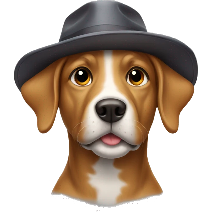 dog with hat emoji