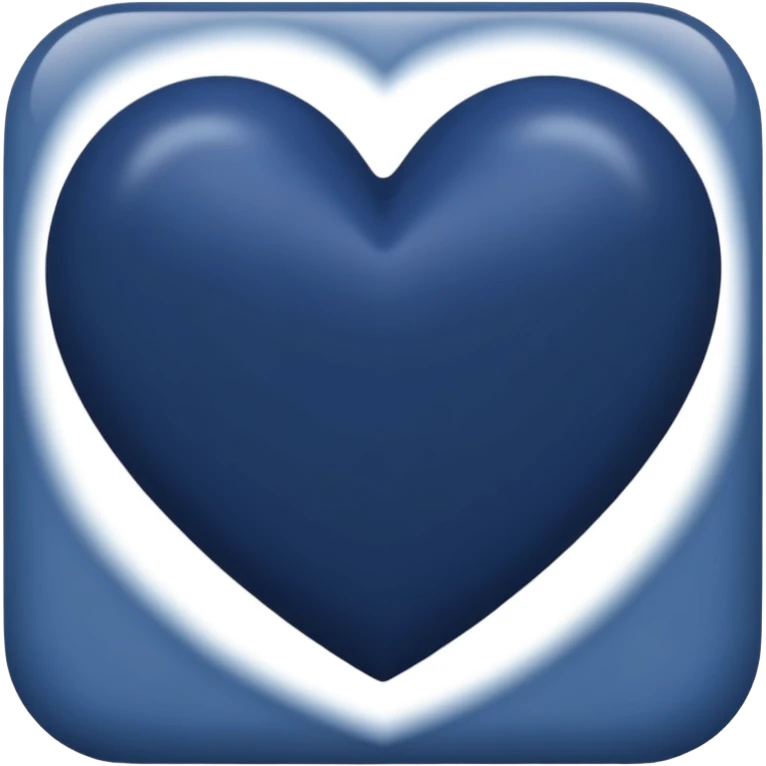 Small  Matt dark  midnight  blue simple heart emoji