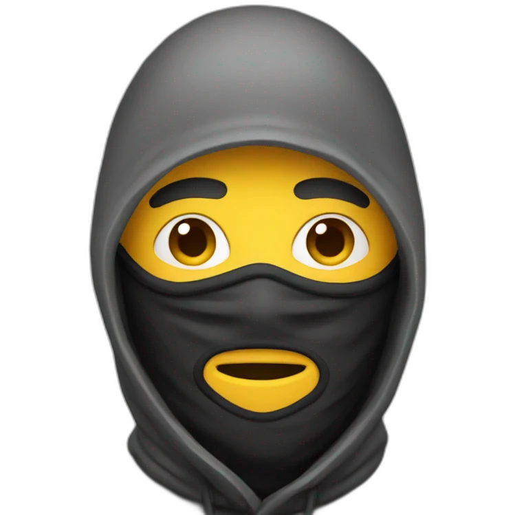 man with a balaclava emoji