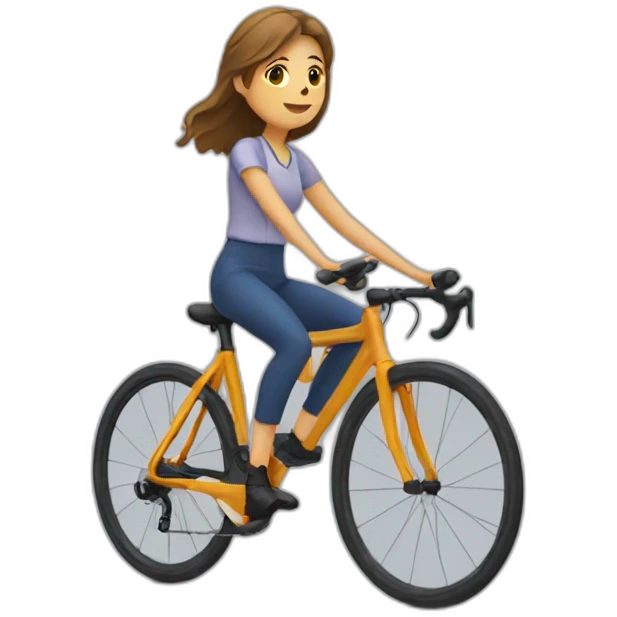 Fille en tenu de velo emoji